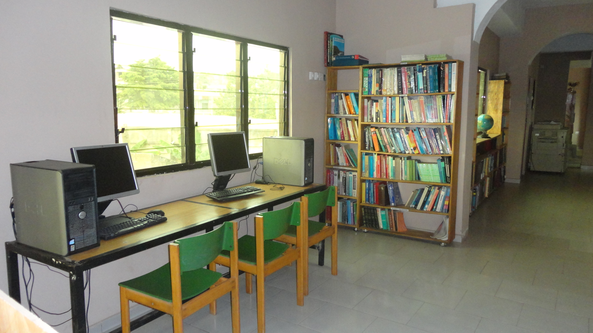 Laboratory with microscopes and glassware